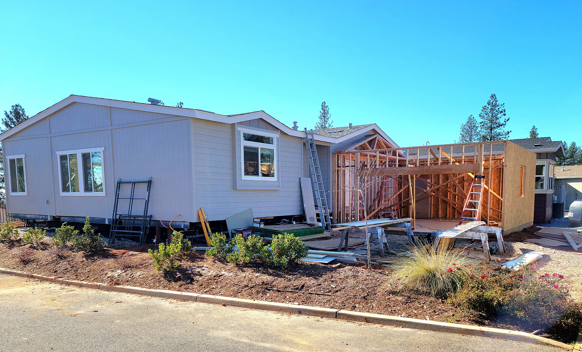 Single-Wide Set & Skirt — Manufactured Homes — Set & Skirt